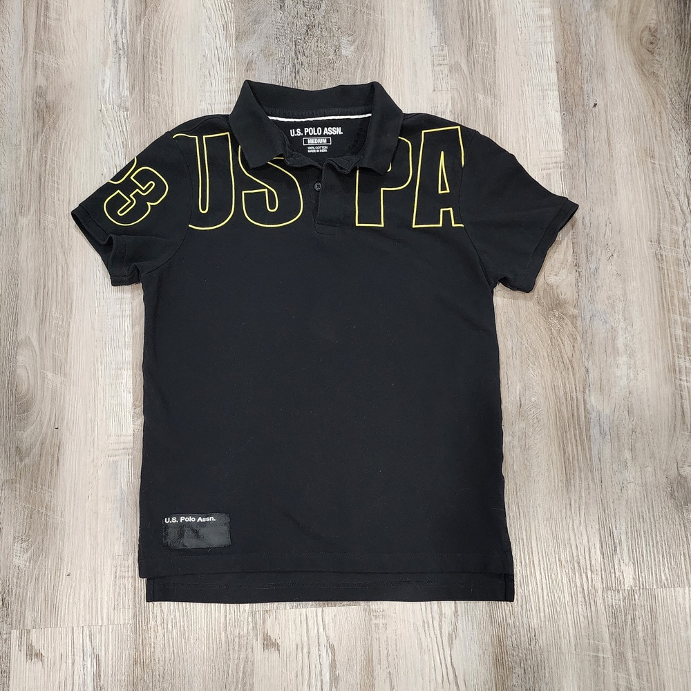 U.S. Polo Assn. Black Polo Shirt - Size Medium